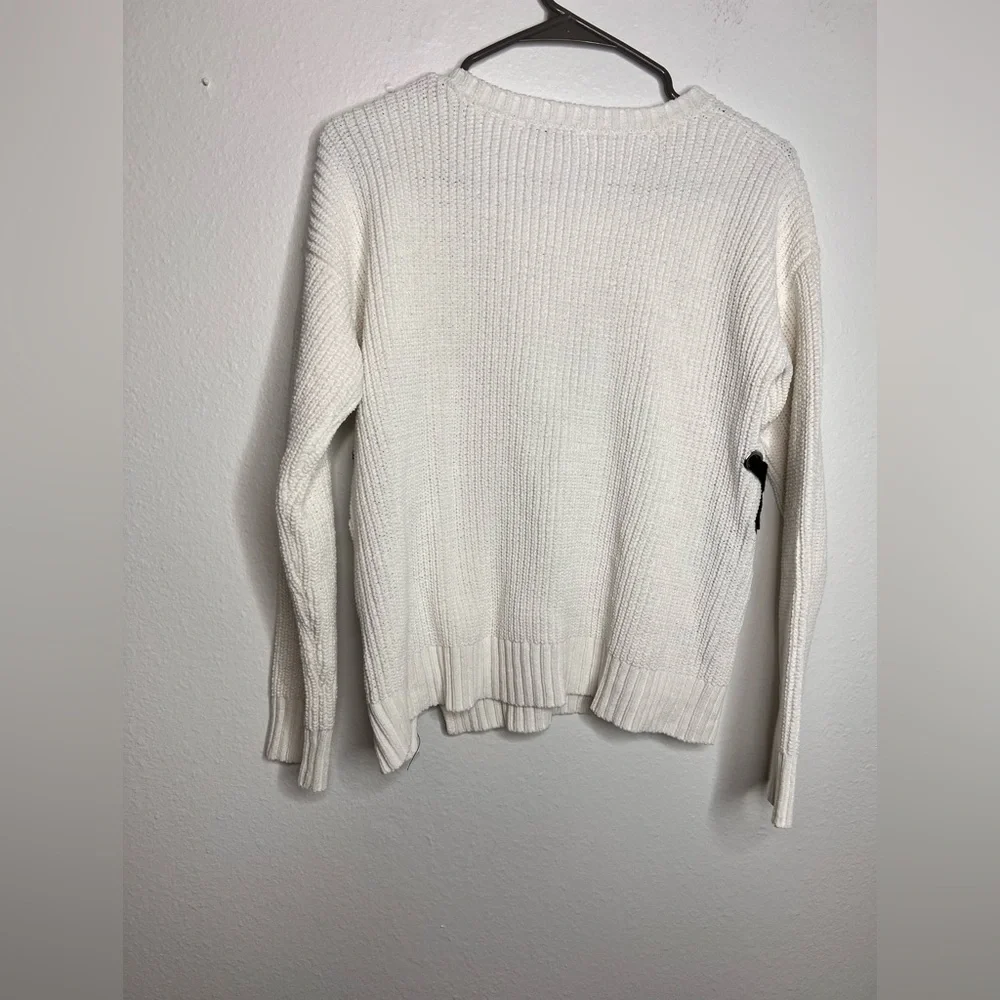 White Knit Sweater Black Bow Style